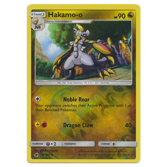 Pokemon - Sun & Moon - Crimson Invasion - (Reverse Holo) - Hakamo-o - 76/111