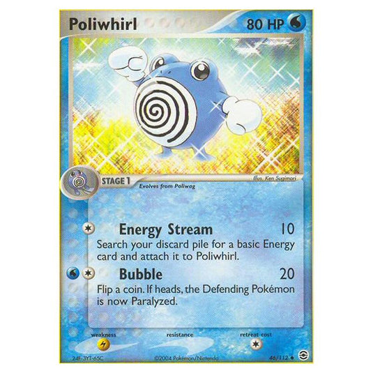 Pokemon - EX Series - FireRed & LeafGreen - Poliwhirl - 46/112