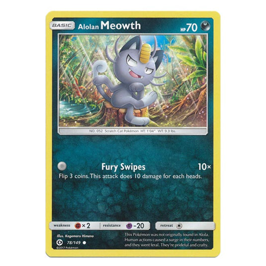 Pokemon - Sun & Moon - Base Set - Alolan Meowth - 78/149