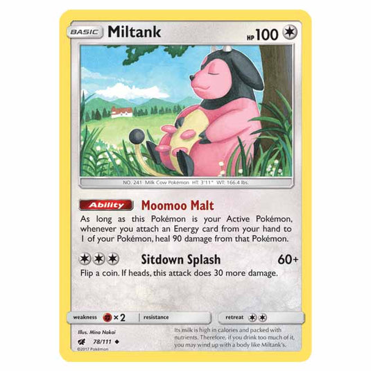 Pokemon - Sun & Moon - Crimson Invasion - Miltank - 78/111