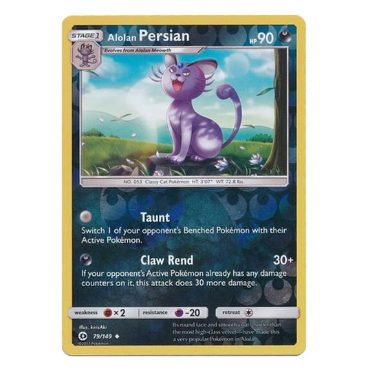 Pokemon - Sun & Moon - Base Set - (Reverse Holo) - Alolan Persian - 79/149