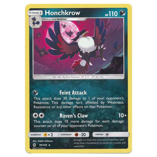 Pokemon - Sun & Moon - Guardians Rising - Honchkrow - 79/145