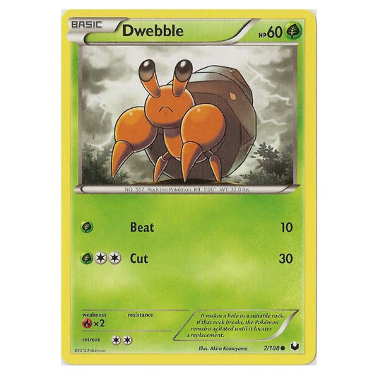 Pokemon - Black & White - Dark Explorers - Dwebble - 7/108