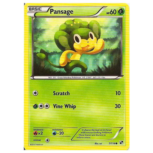 Pokemon - Black & White - Pansage 7/114