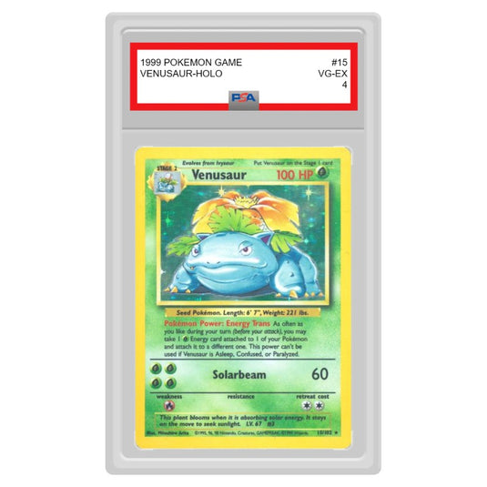 Pokemon - Base Set - Venusaur - 15/102 (Graded Card)