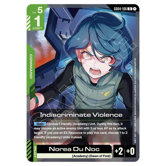 Gundam Card Game - GD-04: Phantom Aria - Indiscriminate Violence (U) - GD04-106