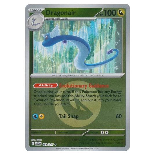 Pokemon - Mega Evolution - Ascended Heroes - Energy Reverse Holo - Dragonair - 151/217