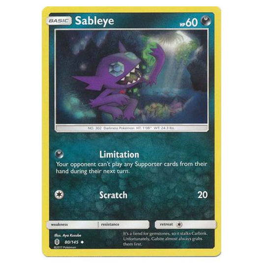 Pokemon - Sun & Moon - Guardians Rising - Sableye - 80/145