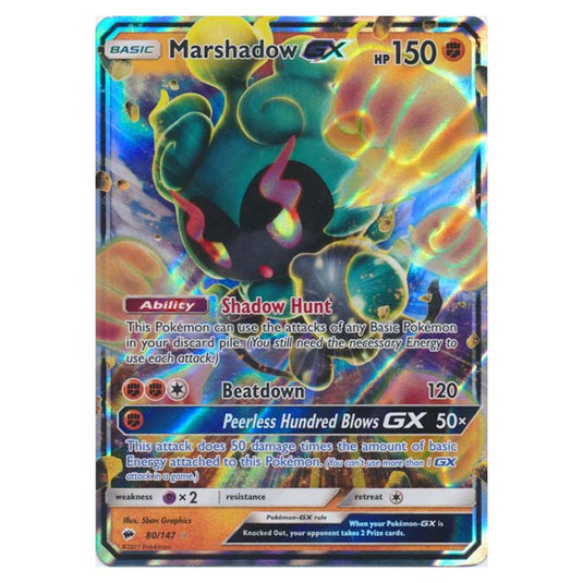 Pokemon - Sun & Moon - Burning Shadows - Marshadow-GX - 80/147