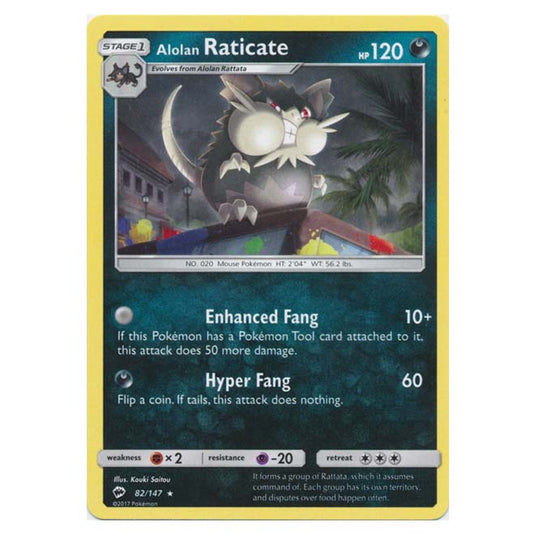 Pokemon - Sun & Moon - Burning Shadows - Alolan Raticate - 82/147