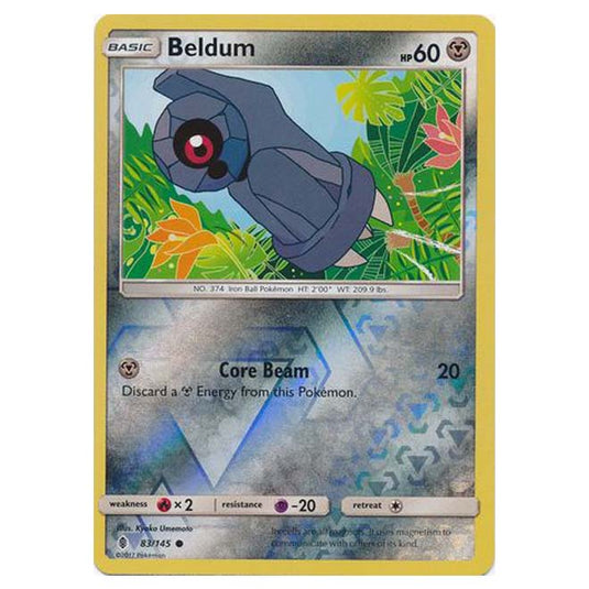 Pokemon - Sun & Moon - Guardians Rising - (Reverse Holo) - Beldum - 83/145