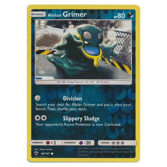 Pokemon - Sun & Moon - Burning Shadows - Alolan Grimer (Reverse Holo) - 83/147