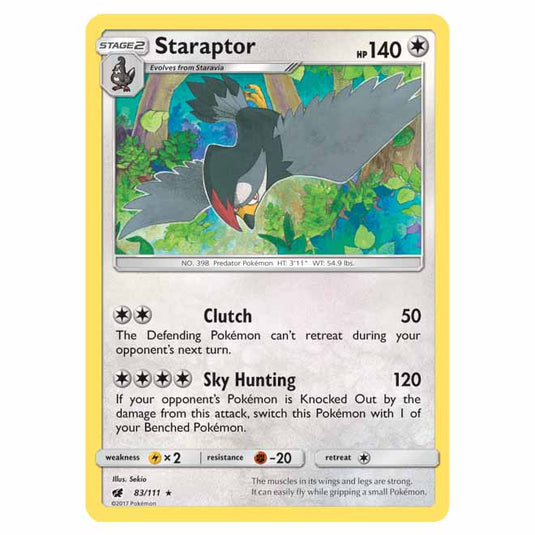 Pokemon - Sun & Moon - Crimson Invasion - Staraptor - 83/111