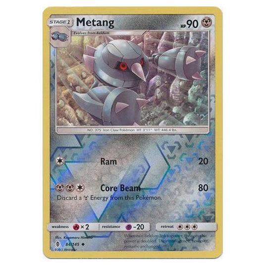 Pokemon - Sun & Moon - Guardians Rising - (Reverse Holo) - Metang - 84/145