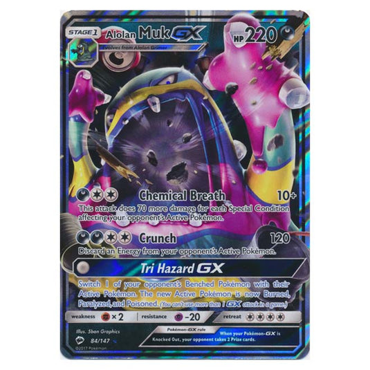 Pokemon - Sun & Moon - Burning Shadows - Alolan Muk-GX - 84/147