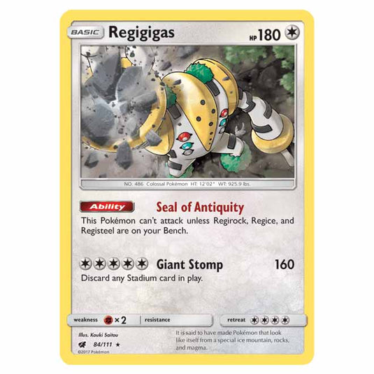 Pokemon - Sun & Moon - Crimson Invasion - Regigigas - 84/111