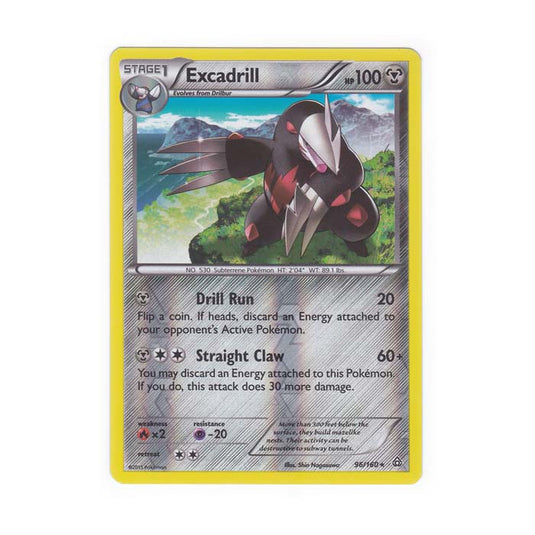 Pokemon - XY Primal Clash - (Reverse Holo) - Excadrill - 96/160