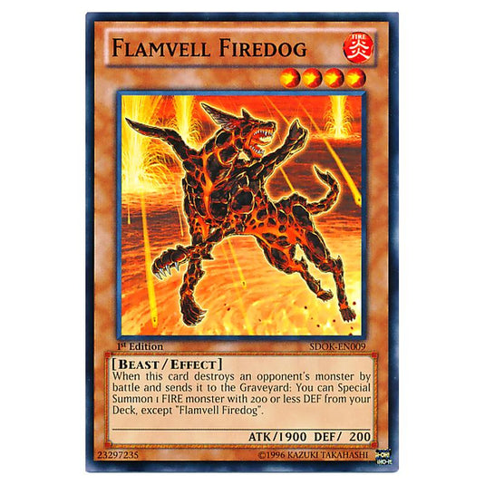 Yu-Gi-Oh! - Onslaught of the Fire Kings Structure Deck - Flamvell Firedog (Common) SDOK-EN009