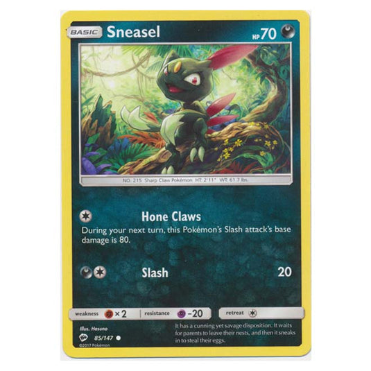 Pokemon - Sun & Moon - Burning Shadows - Sneasel - 85/147