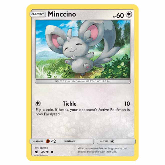 Pokemon - Sun & Moon - Crimson Invasion - Minccino - 85/111