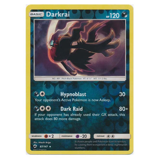 Pokemon - Sun & Moon - Burning Shadows - Darkrai (Reverse Holo) - 87/147