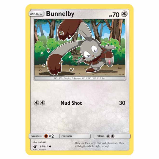 Pokemon - Sun & Moon - Crimson Invasion - Bunnelby - 87/111