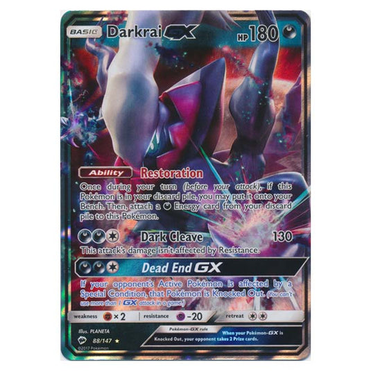 Pokemon - Sun & Moon - Burning Shadows - Darkrai-GX - 88/147