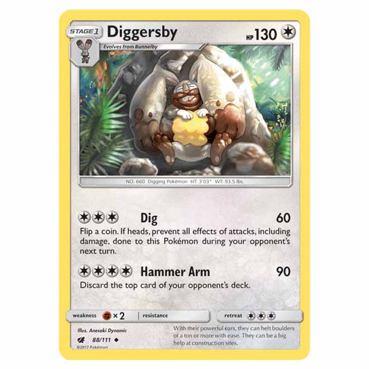 Pokemon - Sun & Moon - Crimson Invasion - Diggersby - 88/111