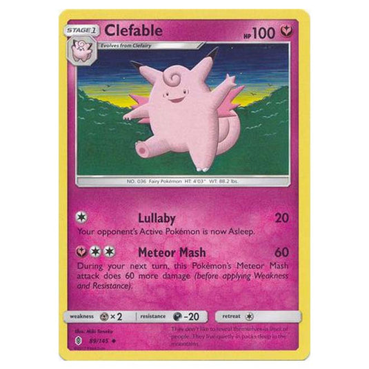 Pokemon - Sun & Moon - Guardians Rising - Clefable - 89/145