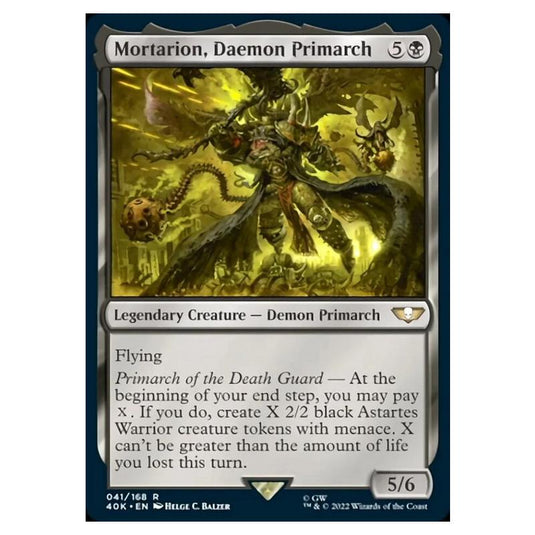 Magic The Gathering - Universes Beyond - Warhammer 40k - Mortarion, Daemon Primarch - 041/168