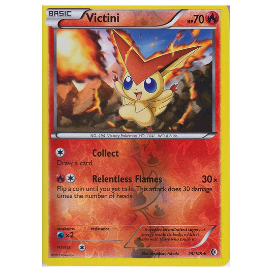 Pokemon - Black & White - Boundaries Crossed (Reverse Holo) - Victini 23/149