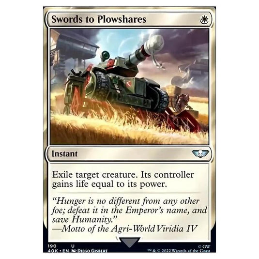 Magic The Gathering - Universes Beyond - Warhammer 40k - Swords to Plowshares - 190/168