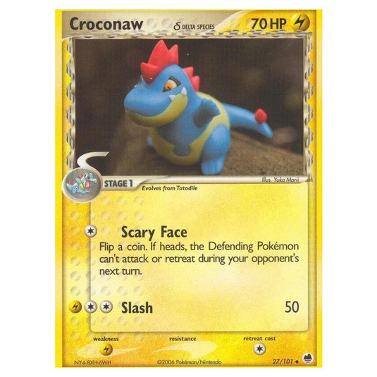 Pokemon - EX Dragon Frontiers - Croconaw δ Delta Species - 027
