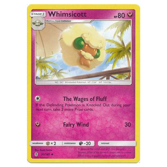 Pokemon - Sun & Moon - Guardians Rising - Whimsicott - 91/145