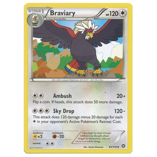 Pokemon - XY - Steam Siege - Braviary - 93/114