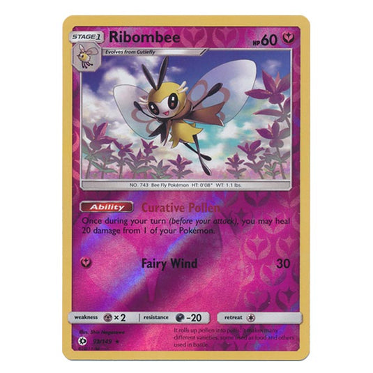 Pokemon - Sun & Moon - Base Set - (Reverse Holo) - Ribombee - 93/149