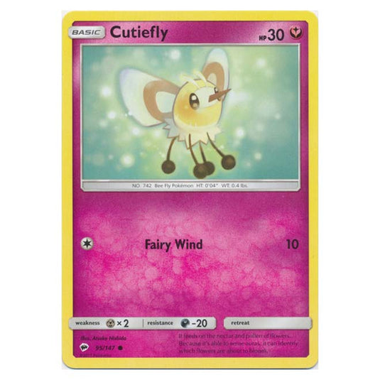 Pokemon - Sun & Moon - Burning Shadows - Cutiefly - 95/147