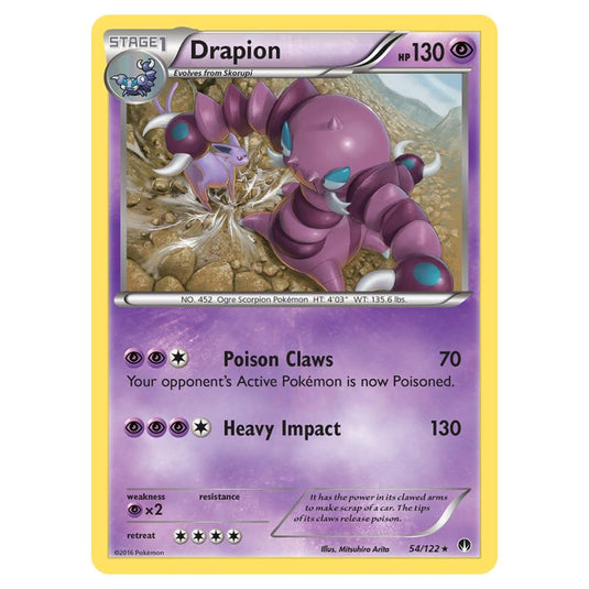 Pokemon - XY - Breakpoint - Drapion - 54/122 (Reverse Holo)