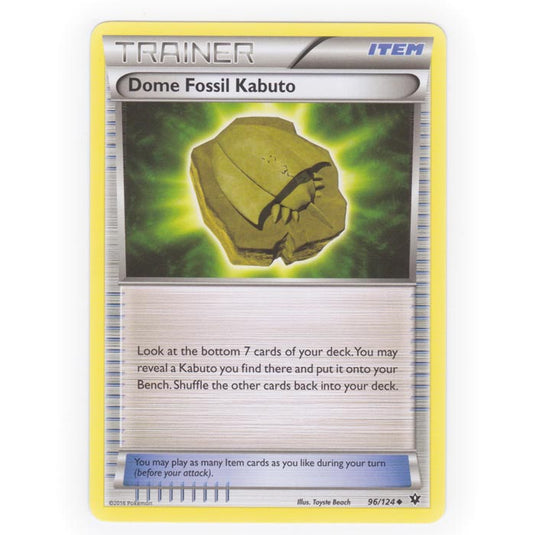 Pokemon - XY - Fates Collide - Dome Fossil Kabuto - 96/124