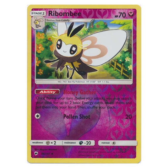 Pokemon - Sun & Moon - Burning Shadows - Ribombee (Reverse Holo) - 96/147