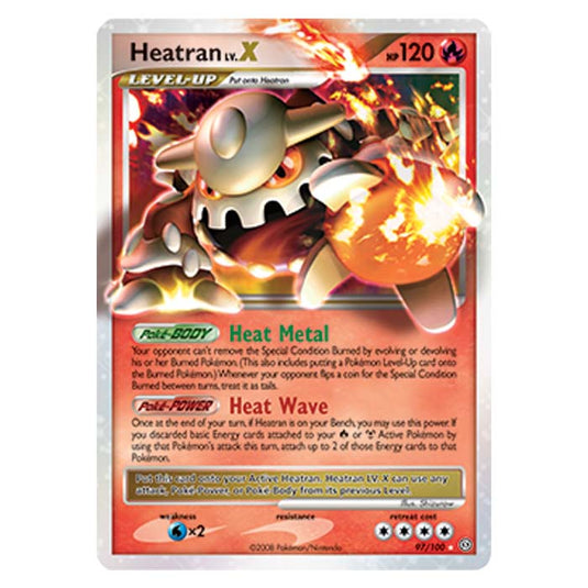 Pokemon - Diamond And Pearl Stormfront - Heatran LV X - 97/100
