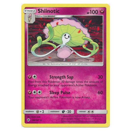 Pokemon - Sun & Moon - Burning Shadows - Shiinotic - 98/147