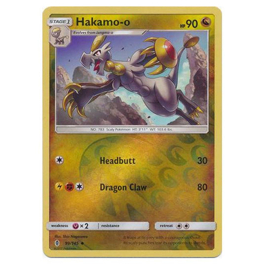 Pokemon - Sun & Moon - Guardians Rising - (Reverse Holo) - Hakamo-o - 99/145