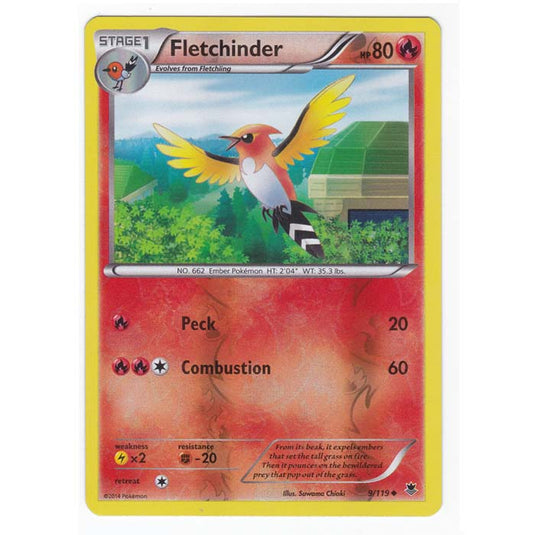 Pokemon - XY Phantom Forces - (Reverse Holo) - Fletchinder - 9/119