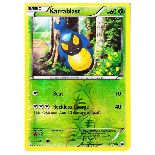 Pokemon - Black & White - Dark Explorers - (Reverse Holo) Karrablast - 9/108