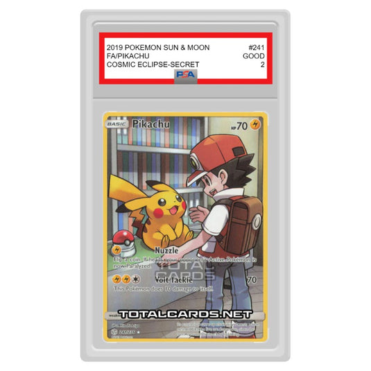 Pokemon - Sun & Moon - Cosmic Eclipse - Pikachu - 241/236 (Graded Card)