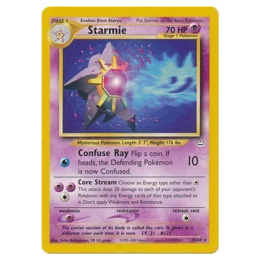 Pokemon - Neo Revelation - Starmie - 25/64/64