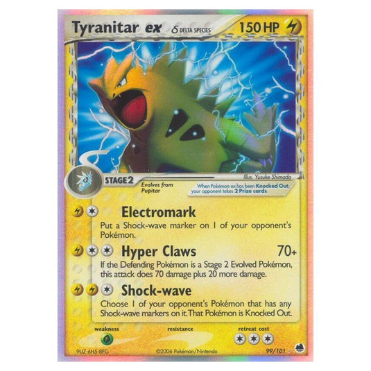 Pokemon - EX Dragon Frontiers - Tyranitar ex δ Delta Species - 099