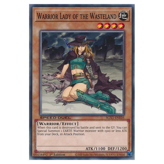 Yu-Gi-Oh! - Speed Duel GX - Duel Academy Box - Warrior Lady of the Wasteland (Common) SGX1-ENE05