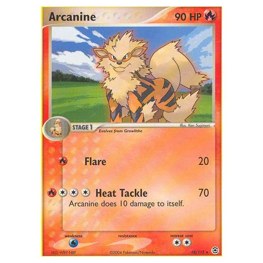 Pokemon - EX Series - FireRed & LeafGreen - Arcanine - 18/112